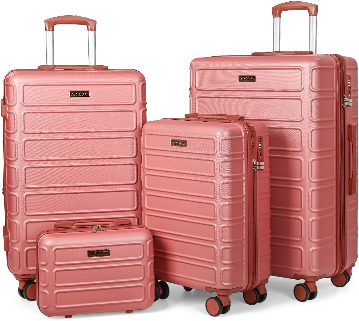 AAIVV 4 Piece Expandable Luggage Sets, ABS Travel Suitcase Set with Double Spinner Wheels, TSA Lock Hardshell Durable Traveling Bag Luggage Sets (13/20/26/28in) Gift for Back to School – Bild 2