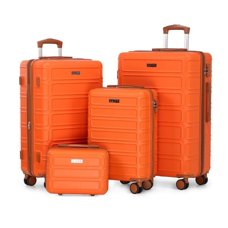 AAIVV 4 Piece Expandable Luggage Sets, ABS Travel Suitcase Set with Double Spinner Wheels, TSA Lock Hardshell Durable Traveling Bag Luggage Sets (13/20/26/28in) Gift for Back to School – Bild 3